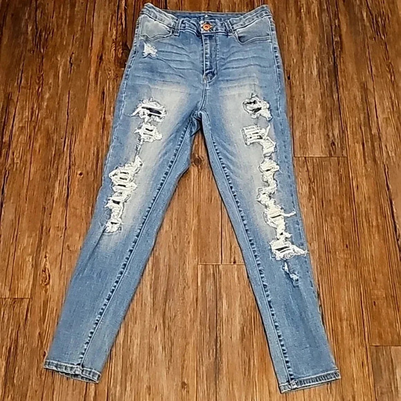Womens No Boundaries High Waist Skinny Ankle Jeans Size 13 - Picture 1 of 6